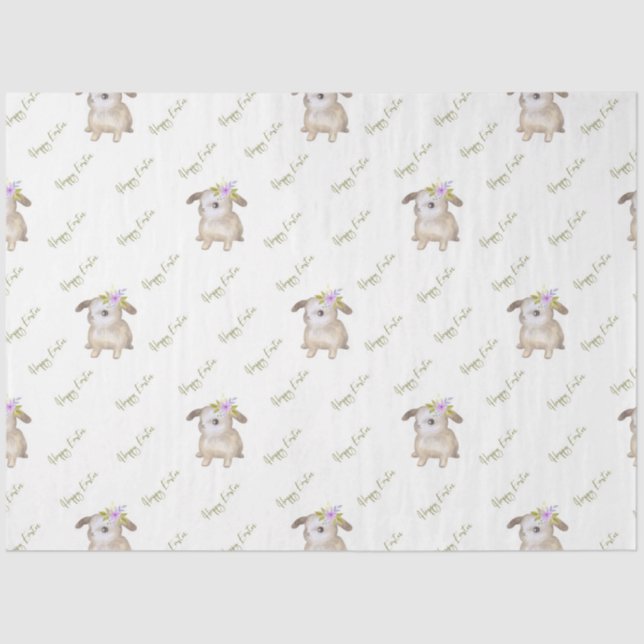 Cute Easter Bunny Series Design 2 Tissue Paper (Front)