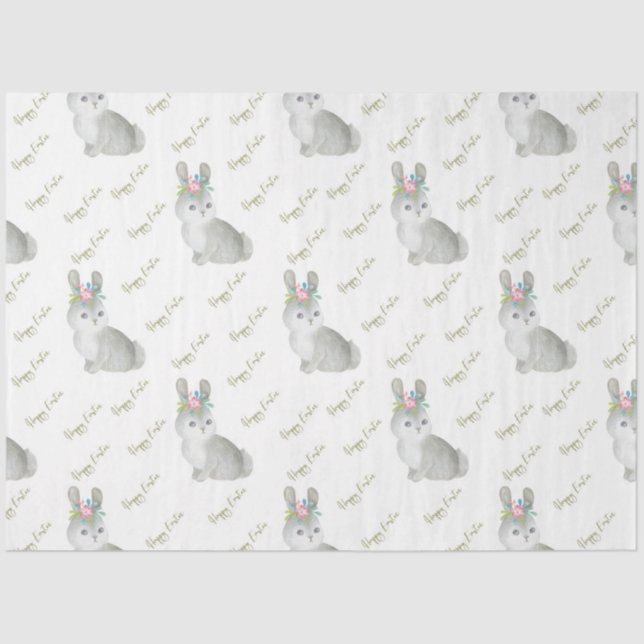 Cute Easter Bunny Series Design 3 Tissue Paper (Front)
