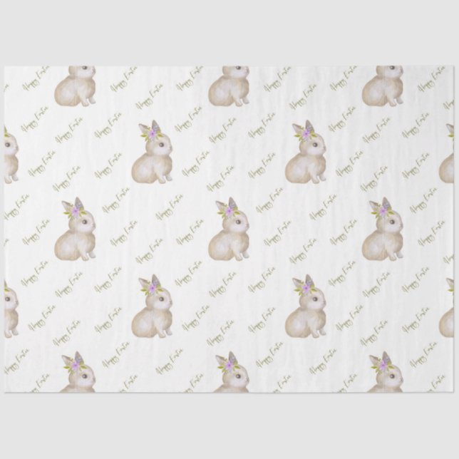 Cute Easter Bunny Series Design 4 Tissue Paper (Front)