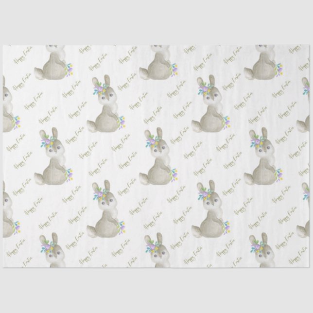 Cute Easter Bunny Series Design 5 Tissue Paper (Front)