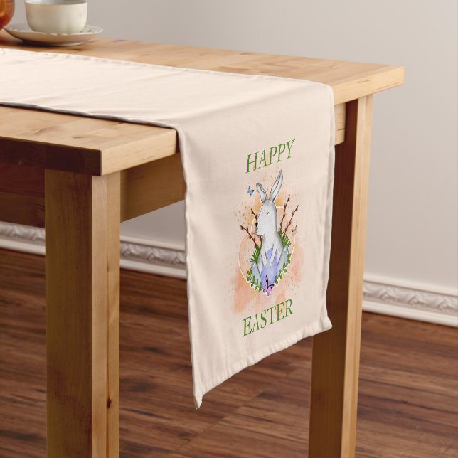Cute Easter Bunny Short Table Runner (In Situ)
