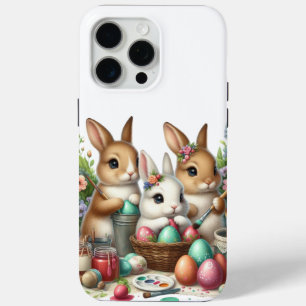 Cute, Easter Bunny/Spring paint party iPhone 15 Pro Max Case