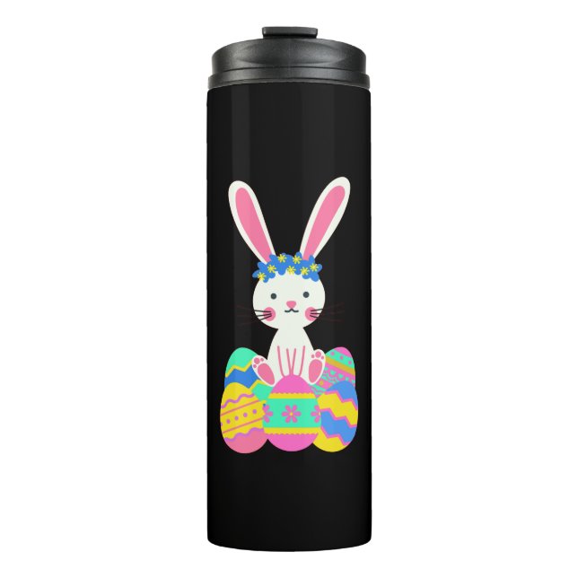 Cute Easter Bunny Thermal Tumbler (Front)