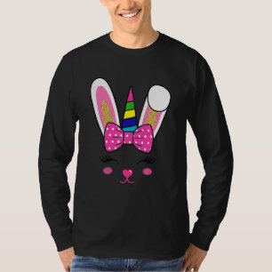 Cute Easter Bunny Unicorn Face Bunnicorn For Women T-Shirt