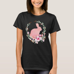 Cute Easter Bunny Vintage Floral Easter T-Shirt