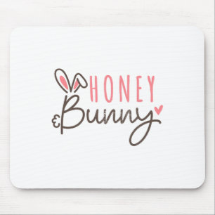 Cute Easter Bunny Vintage Happy Easter Honey Bunny Mouse Mat