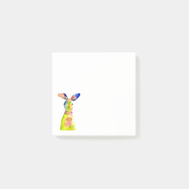 Cute Easter bunny watercolor art Post-it Notes (Front)