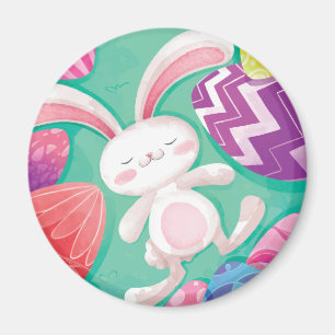 Cute Easter Bunny Watercolor   Magnet