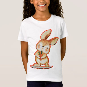 Cute Easter Bunny White Girls T Shirt