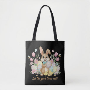 Cute Easter Bunny with Colourful Eggs and Spring  Tote Bag