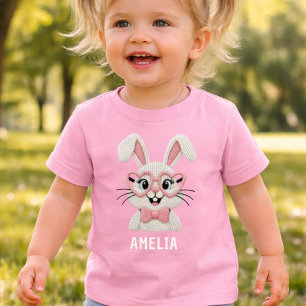 Cute Easter Bunny with Glasses Baby T-Shirt
