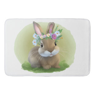 Cute Easter Bunnyfor a positive mood Bath Mat