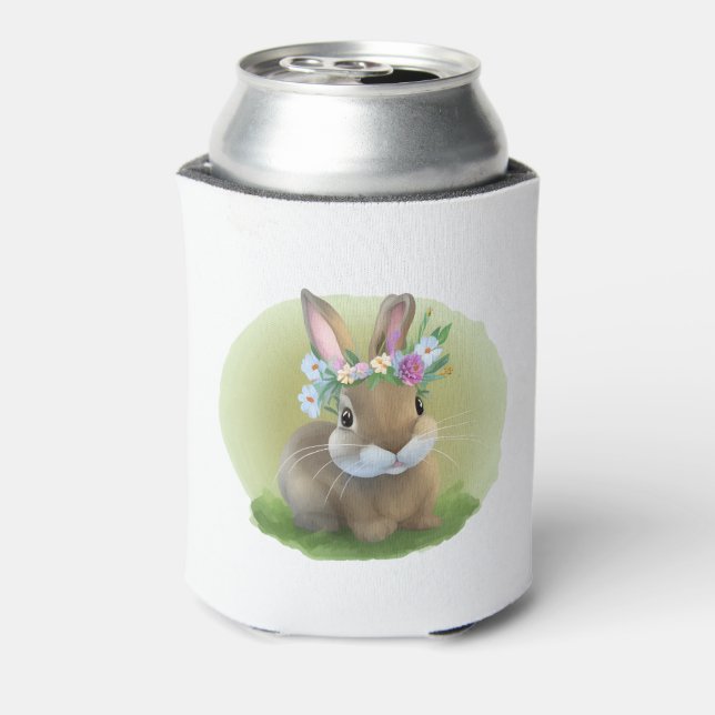 Cute Easter Bunnyfor a positive mood    Can Cooler (Can Back)
