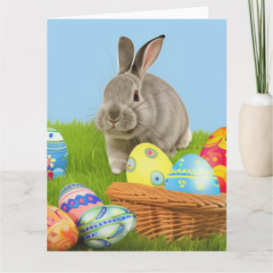 Cute Easter Bunnyfor a positive mood   Card