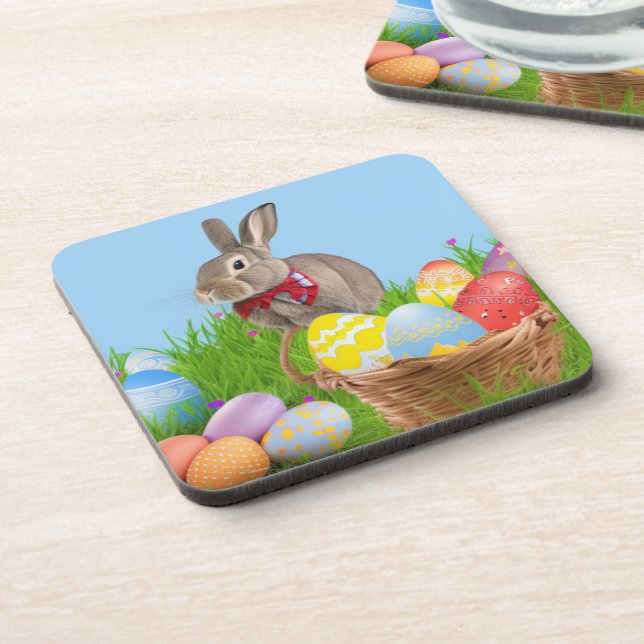Cute Easter Bunnyfor a positive mood     Coaster (Left Side)