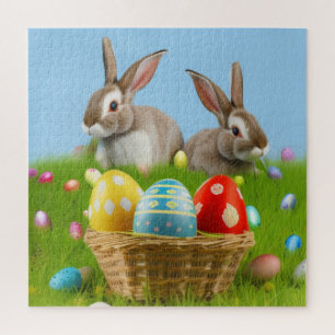 Cute Easter Bunnyfor a positive mood Jigsaw Puzzle