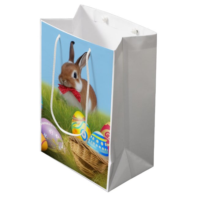 Cute Easter Bunnyfor a positive mood    Medium Gift Bag (Front Angled)