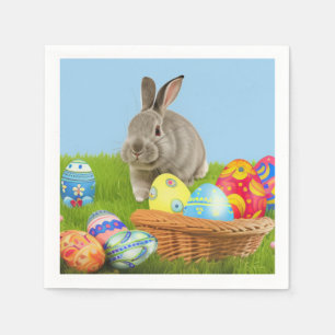 Cute Easter Bunnyfor a positive mood   Napkin