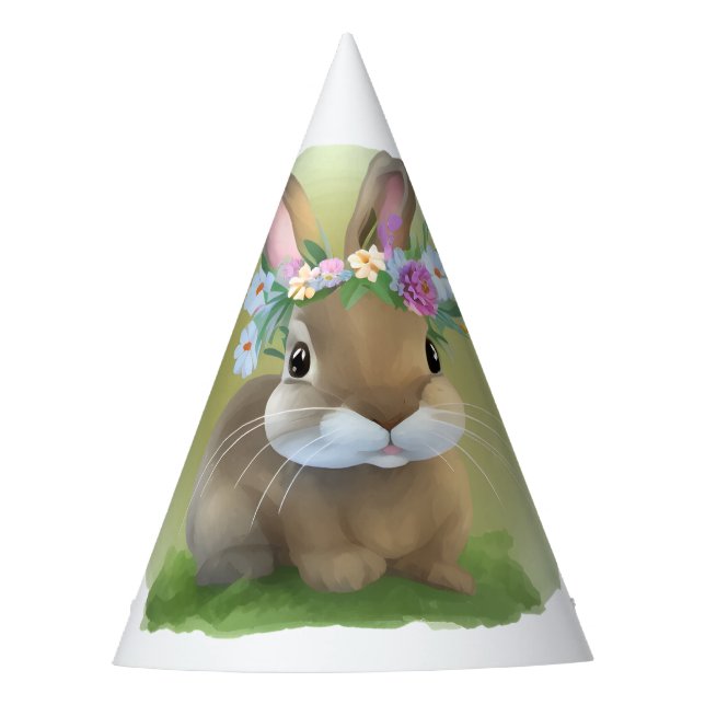Cute Easter Bunnyfor a positive mood   Party Hat (Front)
