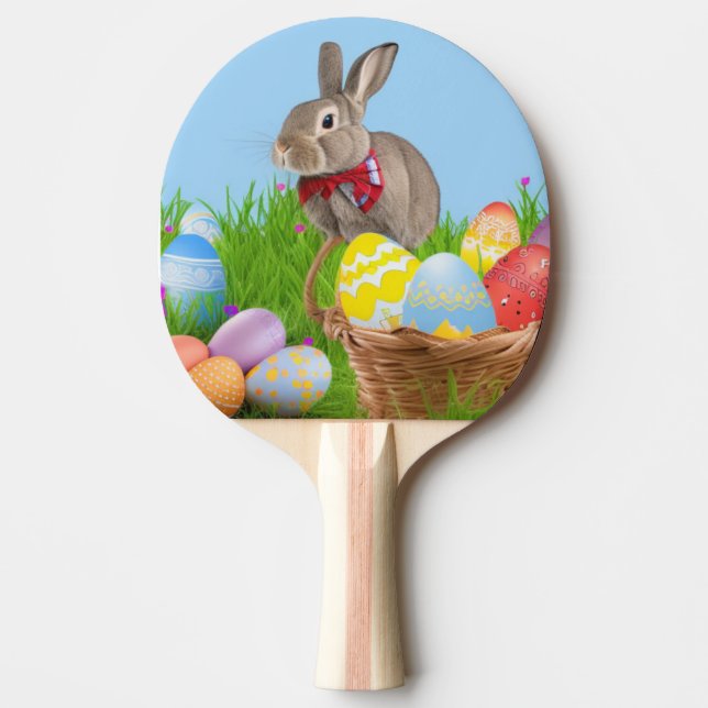 Cute Easter Bunnyfor a positive mood  Ping Pong Paddle (Front)