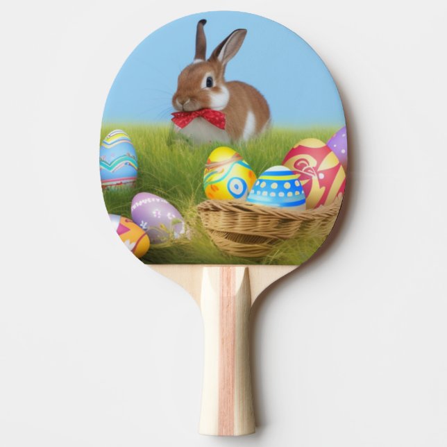 Cute Easter Bunnyfor a positive mood   Ping Pong Paddle (Front)