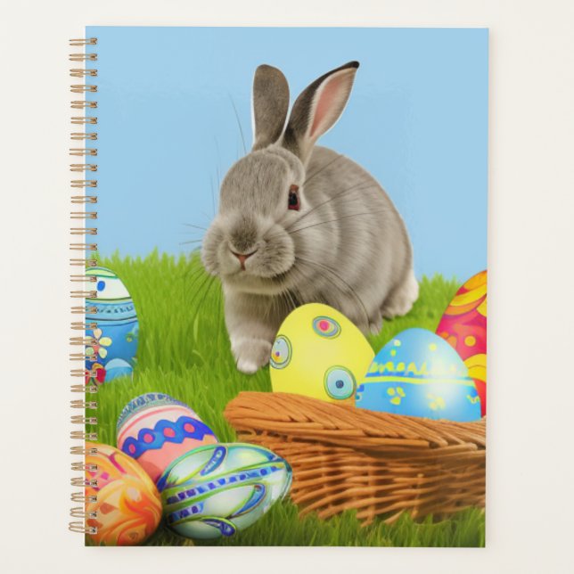 Cute Easter Bunnyfor a positive mood  Planner (Front)