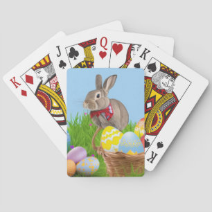 Cute Easter Bunnyfor a positive mood   Playing Cards