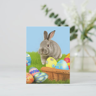 Cute Easter Bunnyfor a positive mood Postcard