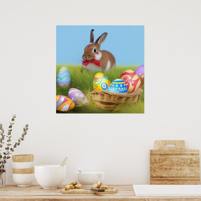 Cute Easter Bunnyfor a positive mood  Poster (Kitchen)