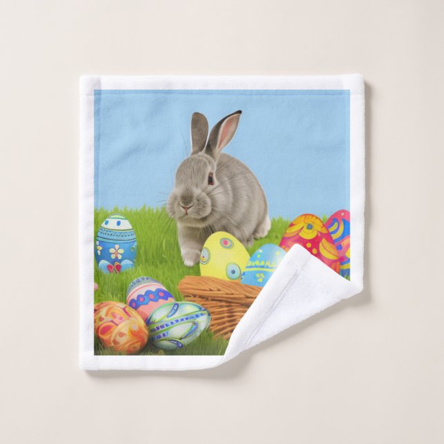 Cute Easter Bunnyfor a positive mood  Wash Cloth (Wash Cloth)