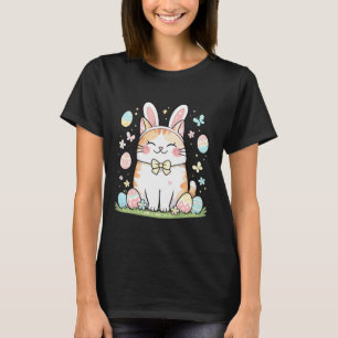 Cute Easter Cat Bunny Ears Funny Ginger Kitten T-Shirt