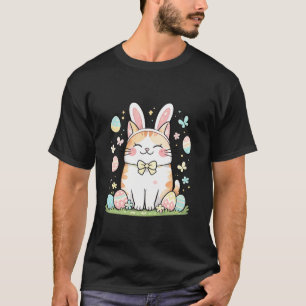 Cute Easter Cat Bunny Ears Funny Ginger Kitten T-Shirt