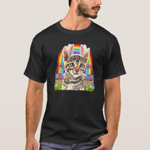 Cute Easter Cat Bunny Egg Hunt Rainbow Cat 1 T-Shirt