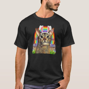 Cute Easter Cat Bunny Egg Hunt Rainbow Cat 1 T-Shirt