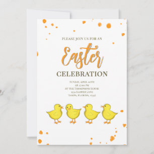 Cute Easter Celebration Chicks Custom Holiday Card