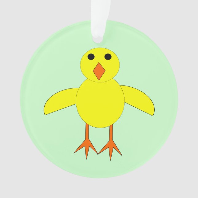 Cute Easter Chick Acrylic Ornament (Front)