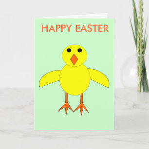 Cute Easter Chick Custom Card