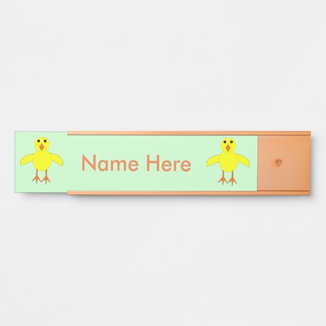 Cute Easter Chick Custom Door Sign (Front)