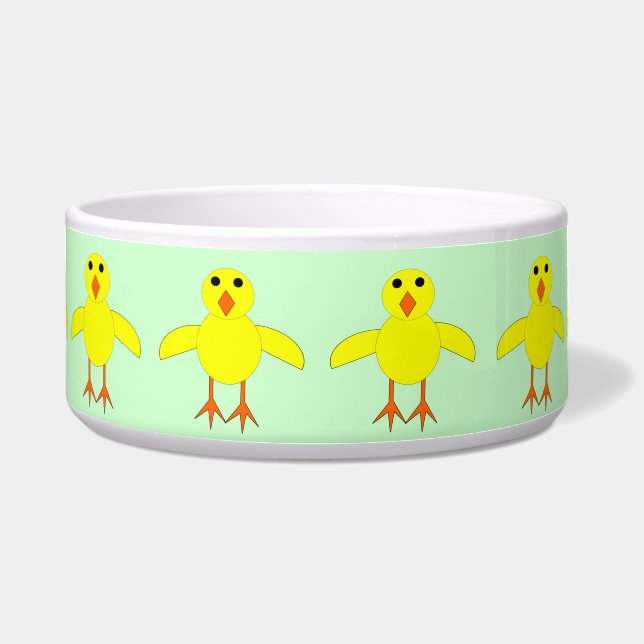 Cute Easter Chick Dog Bowl (Front)