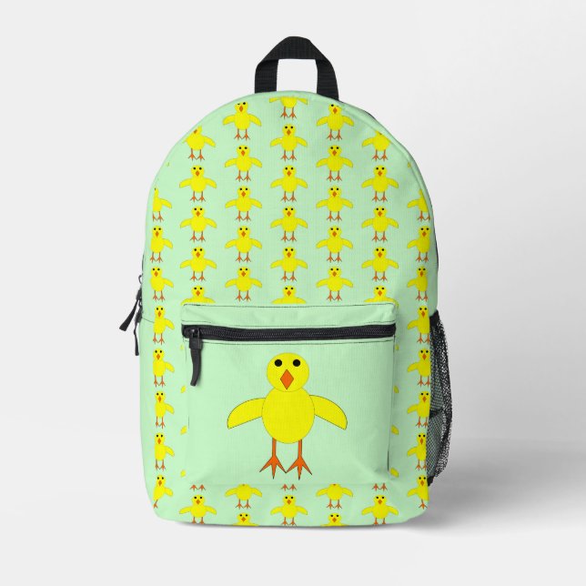 Cute Easter Chick Golf Printed Backpack (Front)