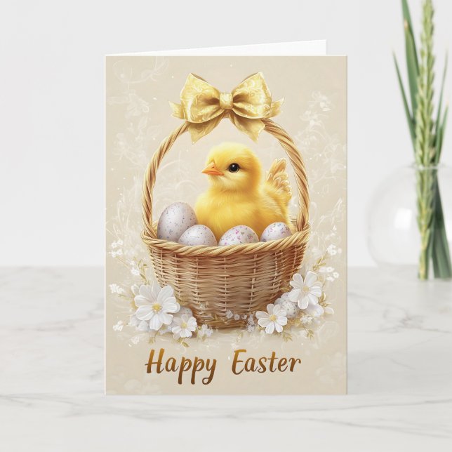 Cute Easter Chick Holiday Card (Front)
