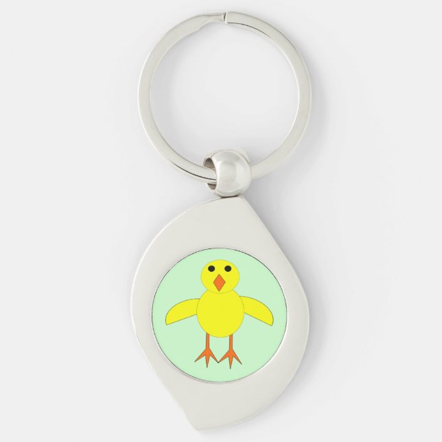 Cute Easter Chick Keychain (Front)
