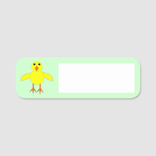 Cute Easter Chick Name Tag