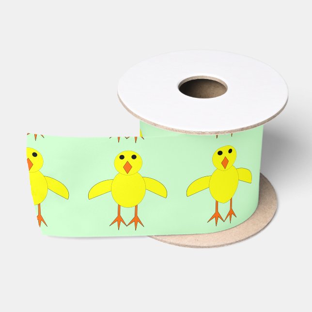 Cute Easter Chick Ribbon Satin Ribbon (Spool)