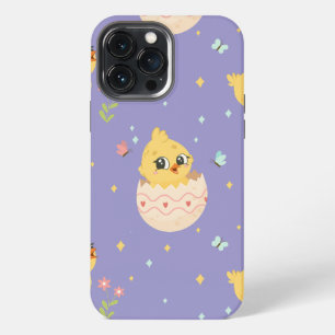 Cute Easter Chick with Pink Bow Seamless Pattern  iPhone 13 Pro Max Case