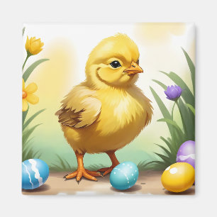 Cute Easter Chicken 1, Easter Magnet