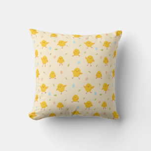 Cute Easter Chicks Pattern Cushion