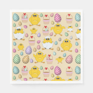 Cute Easter Chicks Pattern   Napkin
