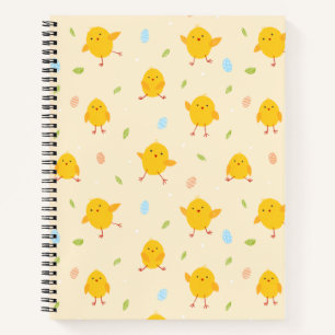 Cute Easter Chicks Pattern Notebook