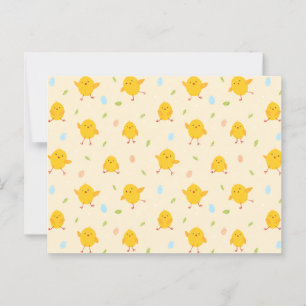 Cute Easter Chicks Pattern Postcard